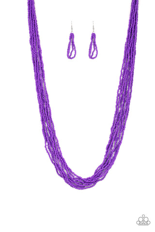 Congo Colada - Purple Paparazzi Seed Bead Necklace