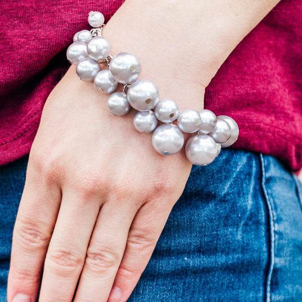 Fiercely 5th Avenue - Fashion Fix Set - Glam Queen Grey Paparazzi Pearls