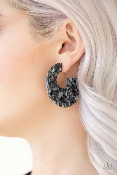 Tropically Torrid - White Earrings - Paparazzi Accessories