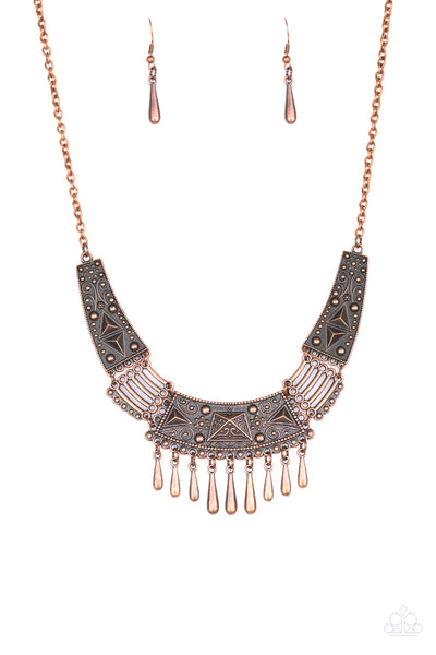 STEER It Up - Copper Paparazzi Necklace Set