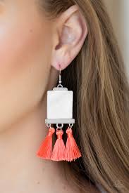 Tassel Retreat Orange Paparazzi Earrings