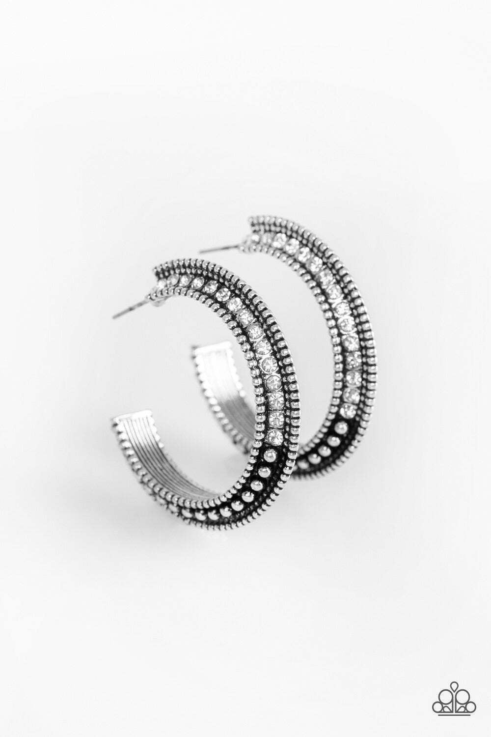 Retro Reverberation - Silver Paparazzi Earrings