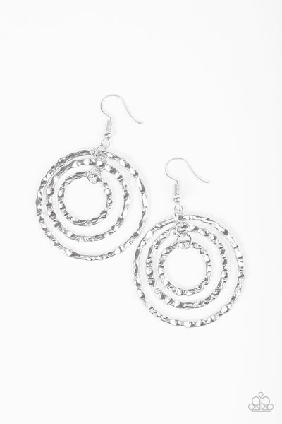 Radical Ripple Silver Paparazzi Earring