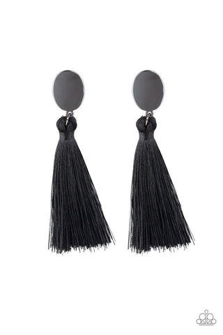 Va Va Plume Black Post Paparazzi Earring