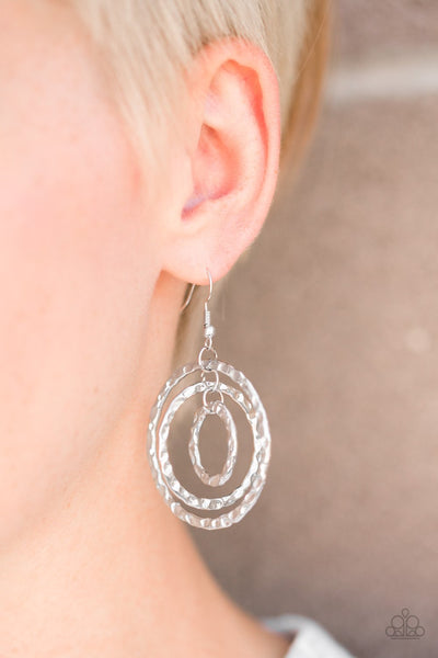 Radical Ripple Silver Paparazzi Earring