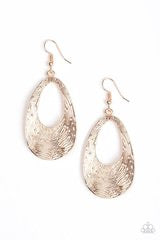 Mean Sheen - Rose Gold Paparazzi Earring